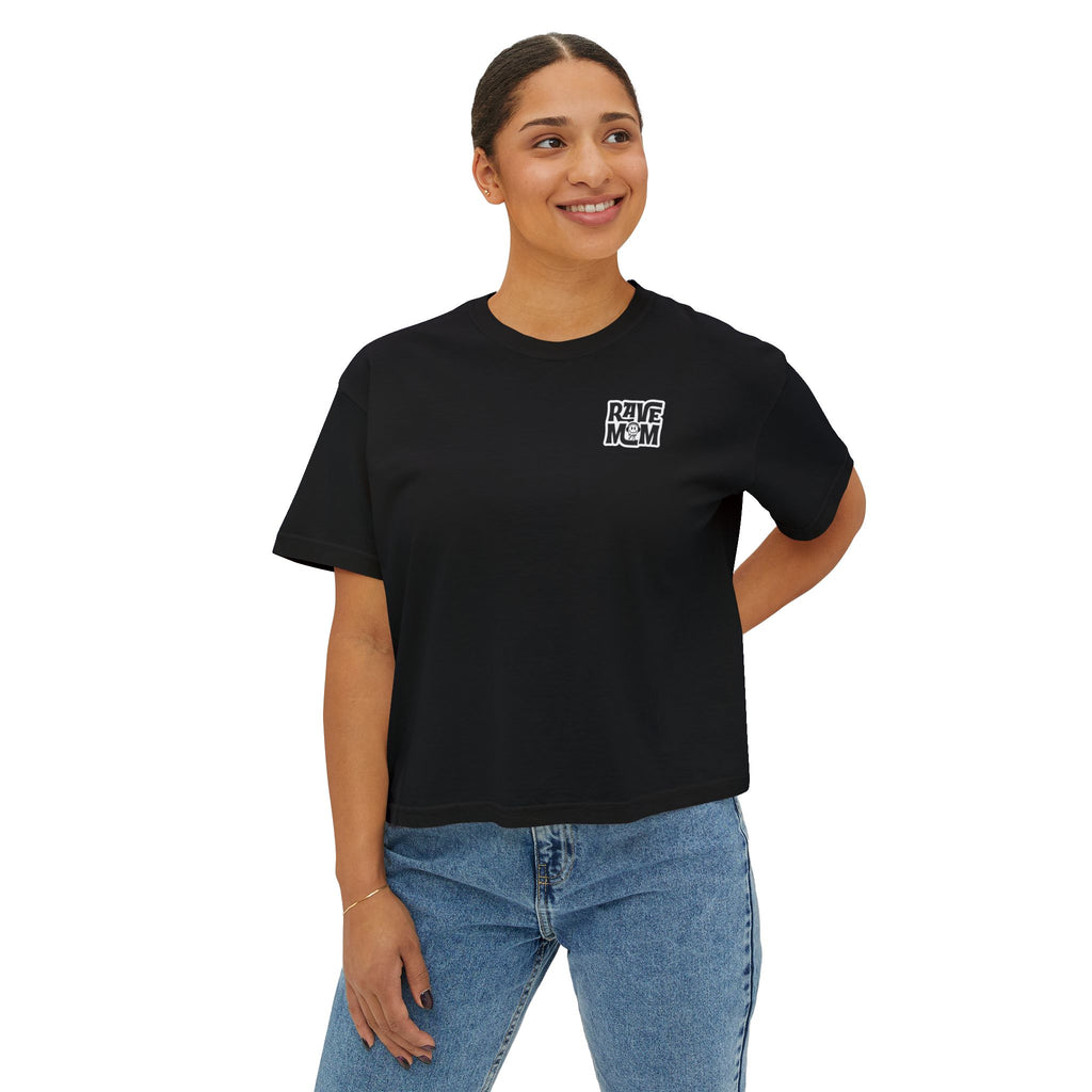 "Drink Water Babe" Boxy Tee — Women's Retro Graphic Crop T‑Shirt