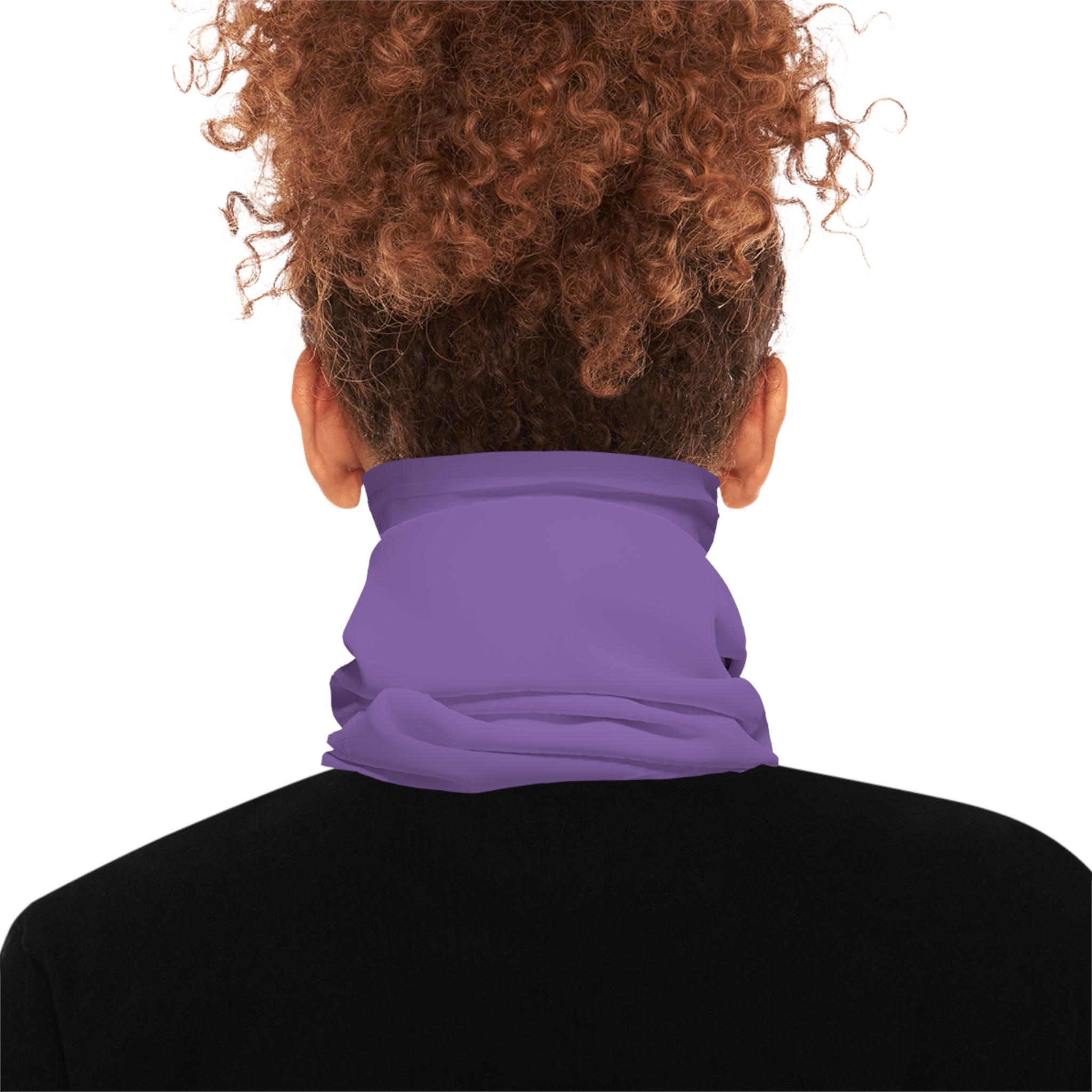 Mushroom Pattern Neck Gaiter — Purple Psychedelic Lightweight Face Scarf