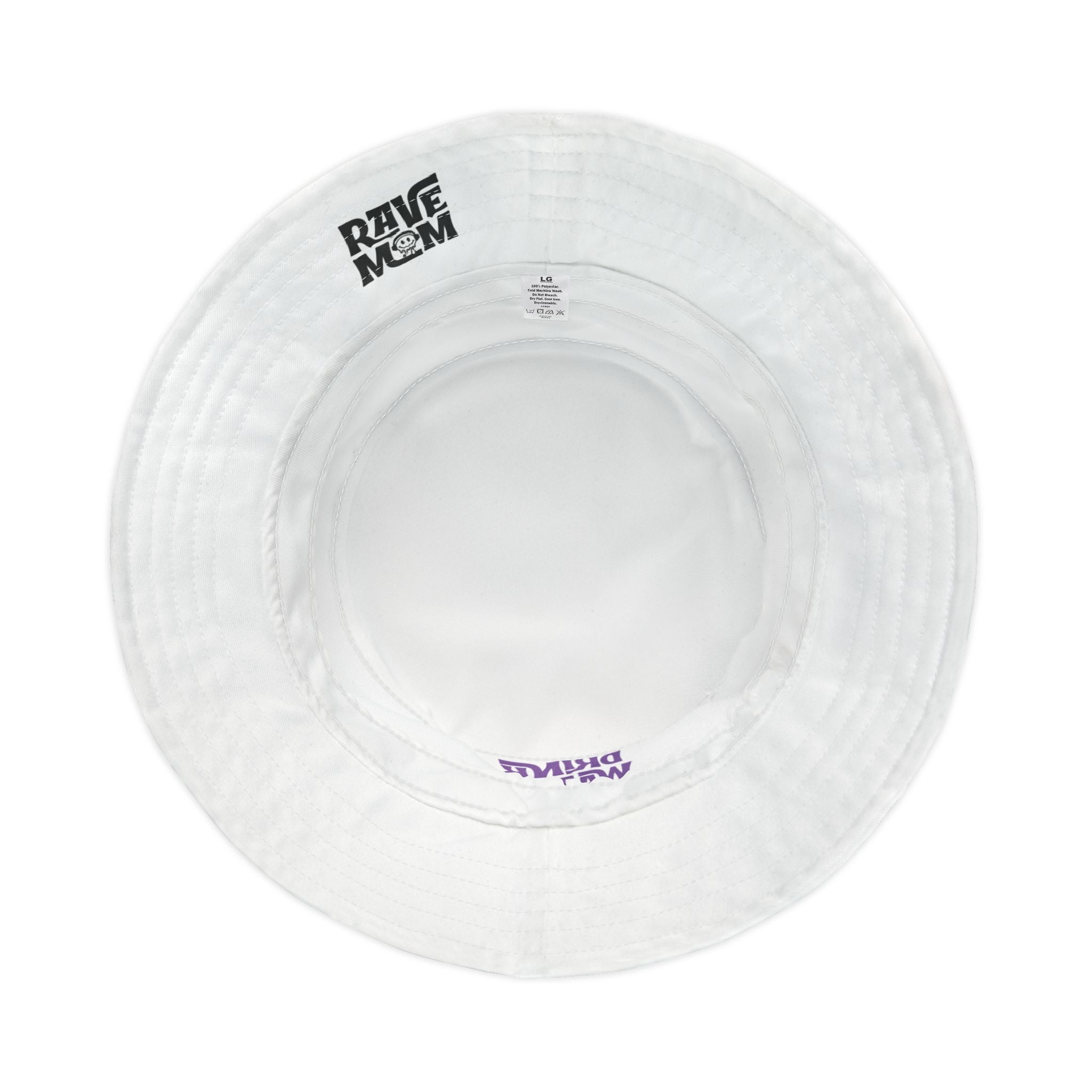 "Drink Water Bruh" — Bucket Hat — White/Purple