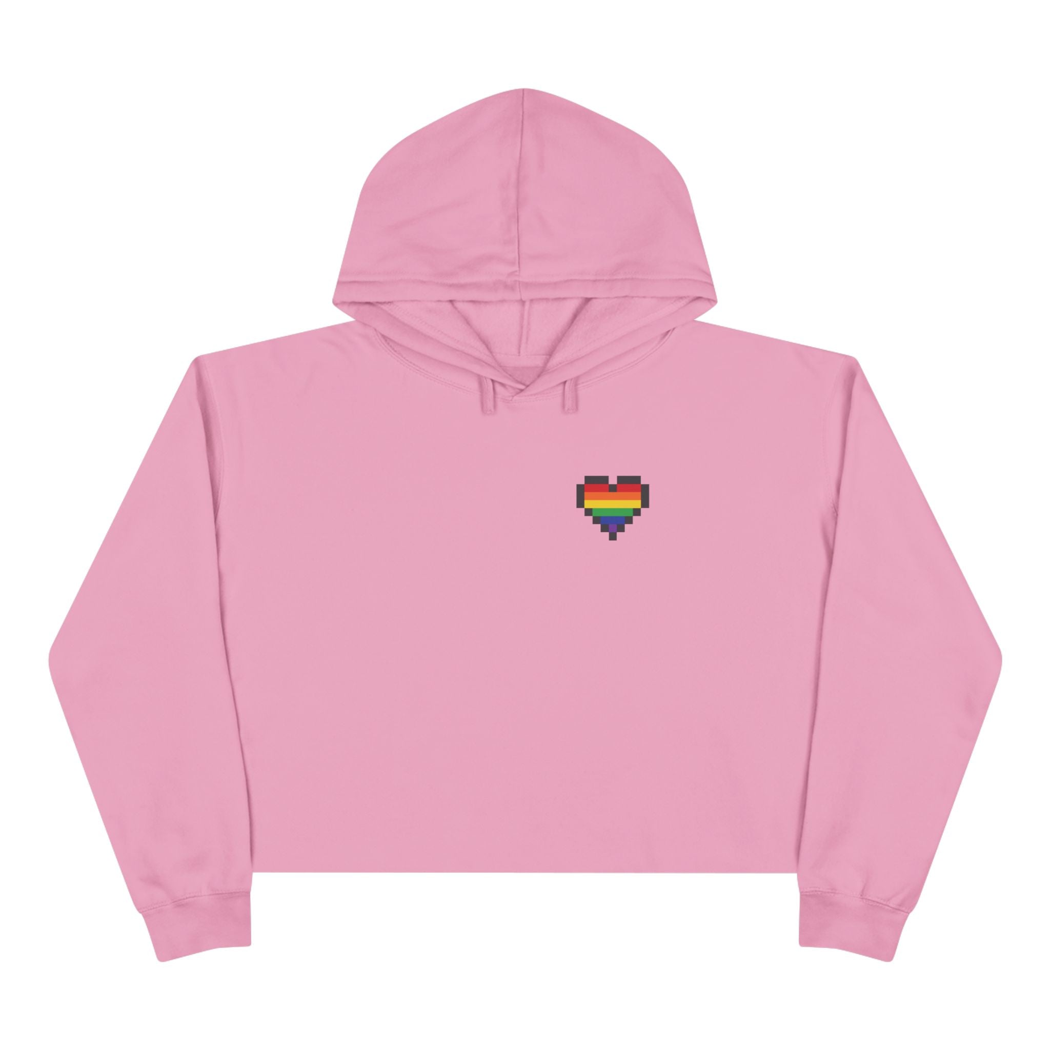 Cropped Hoodie — Pixel Pride Heart