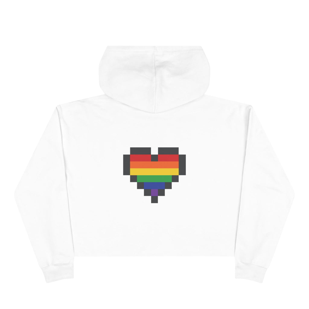 Cropped Hoodie — Pixel Pride Heart