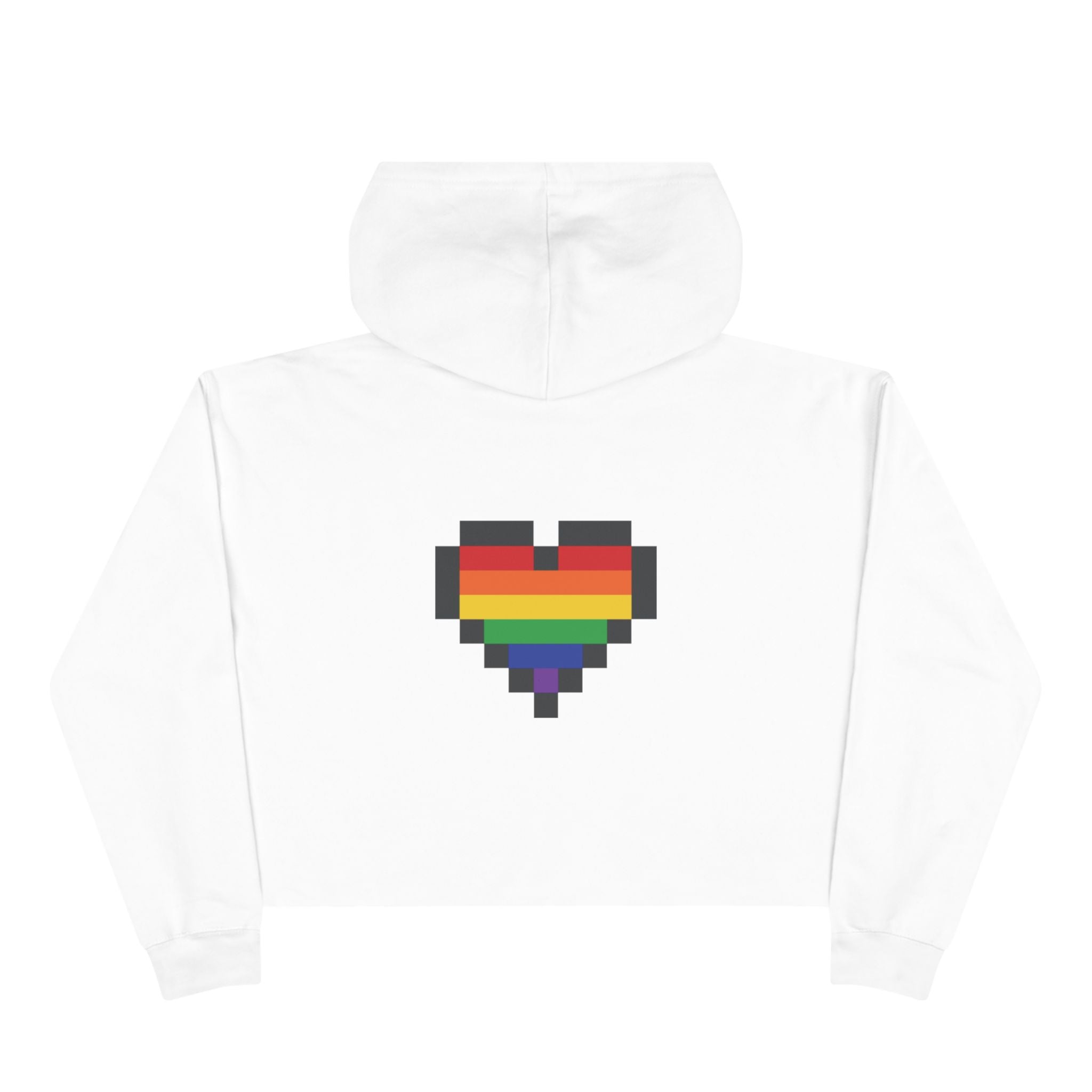 Cropped Hoodie — Pixel Pride Heart