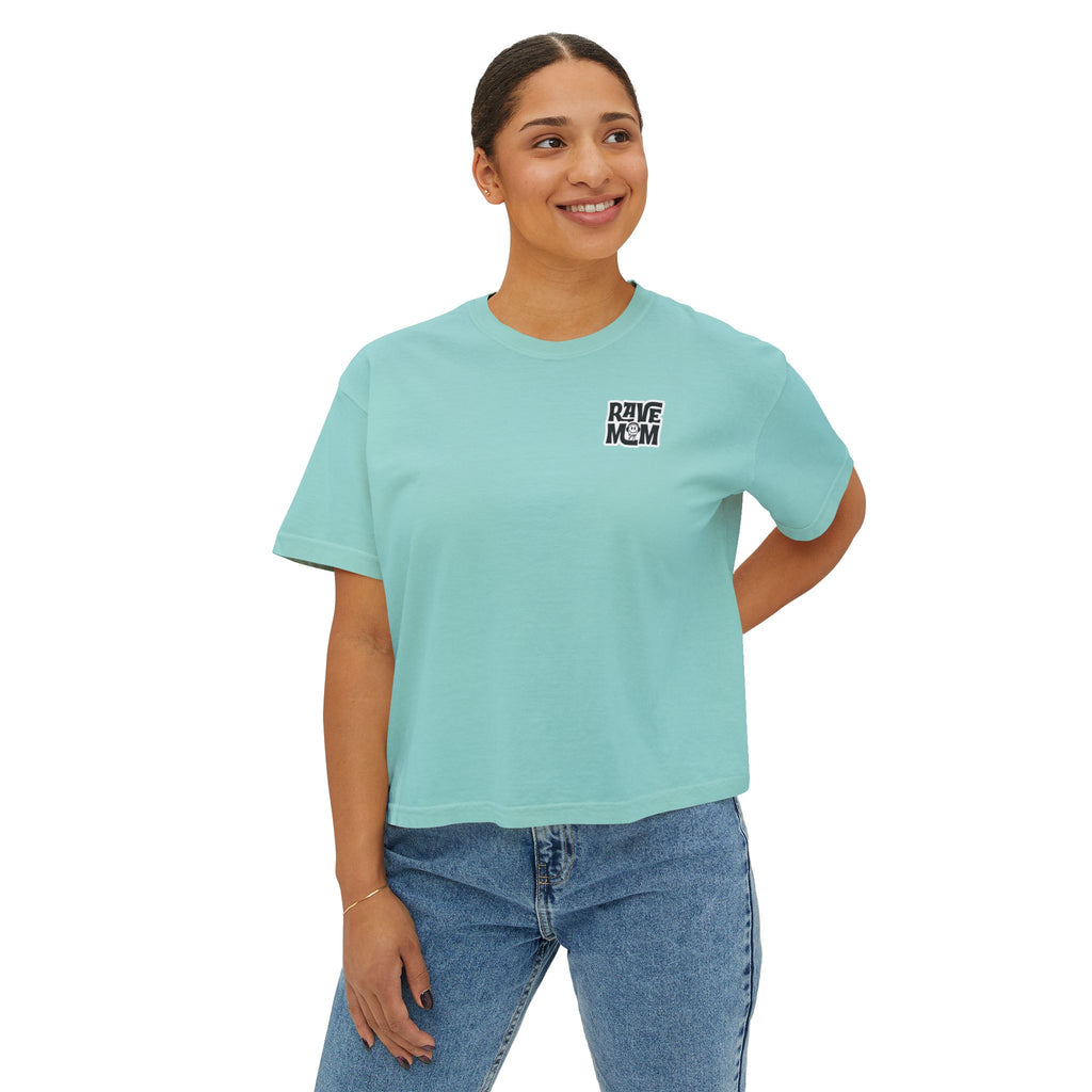 "Drink Water Babe" Boxy Tee — Women's Retro Graphic Crop T‑Shirt