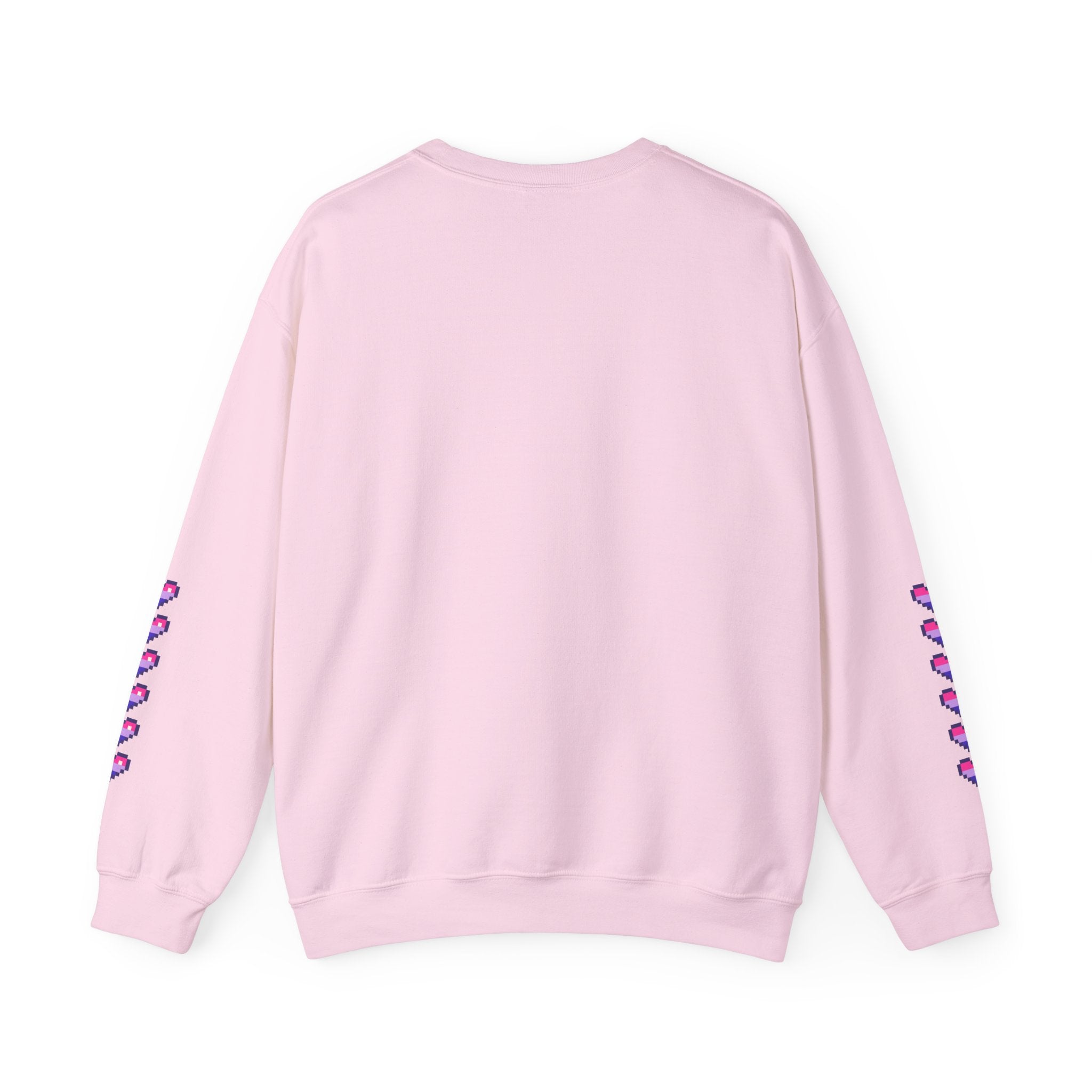 Pixel Bi Pride Heart Crewneck Sweatshirt