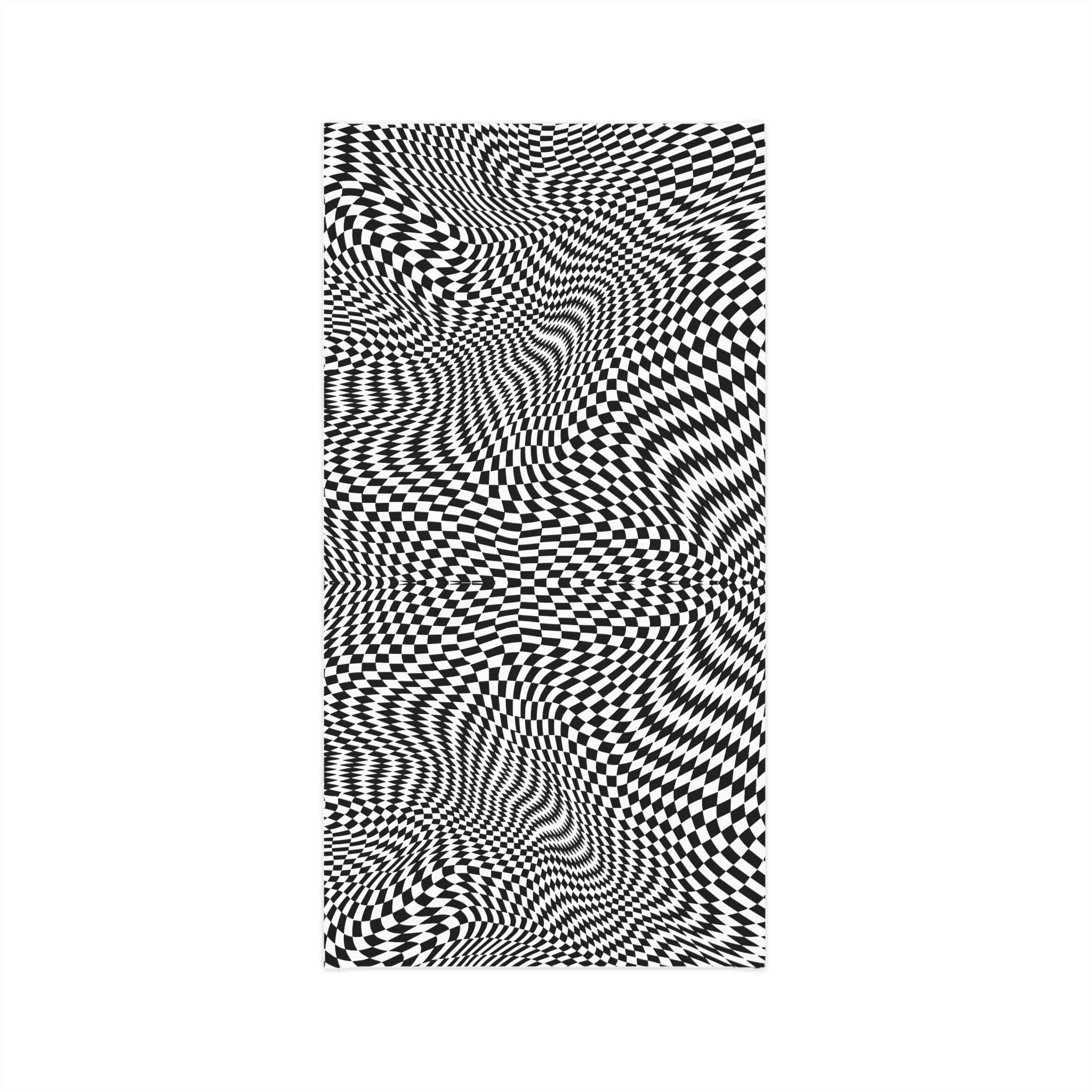 Neck Gaiter — Black & White Optical Illusion Pattern