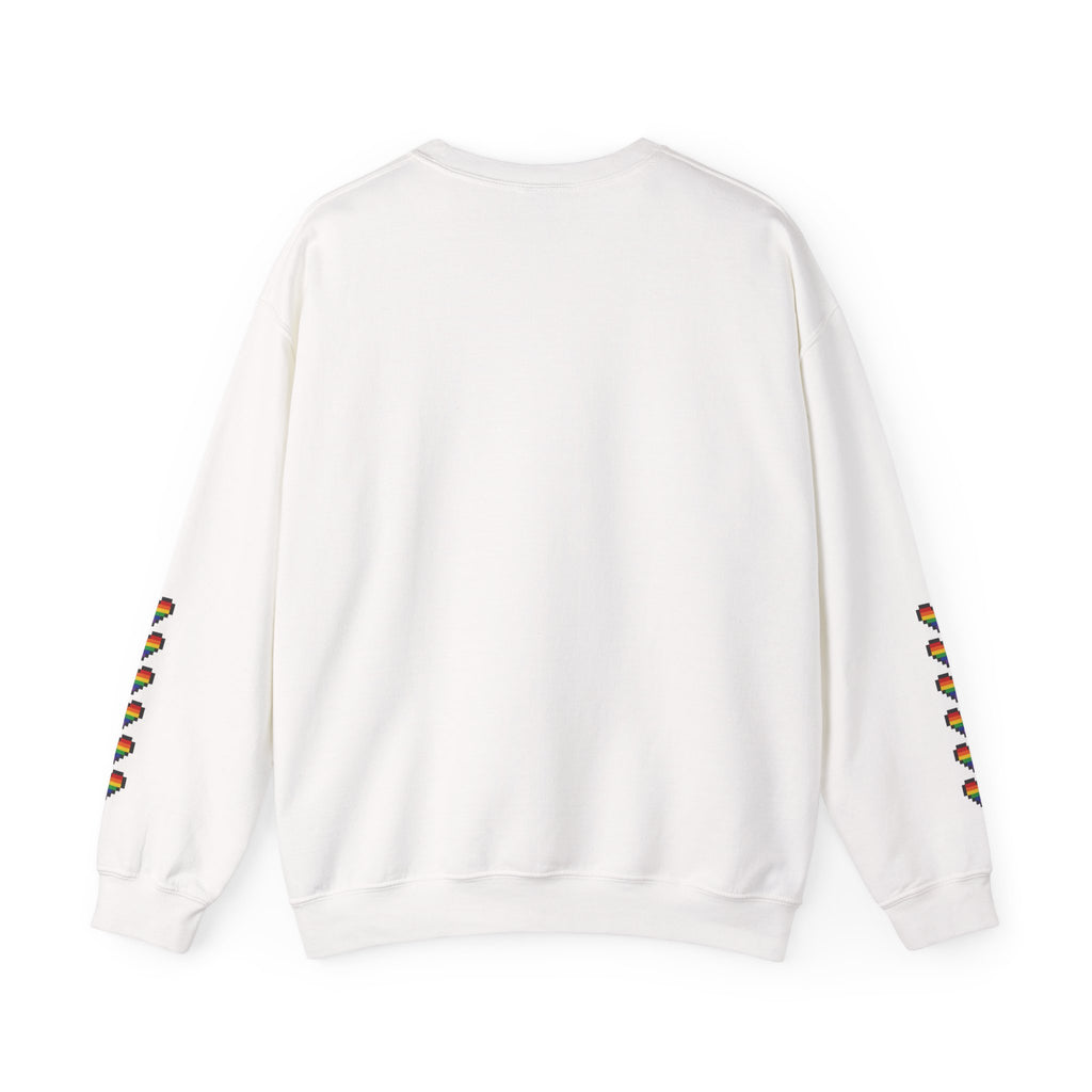 Pixel Pride Heart Rainbow Crewneck Sweatshirt
