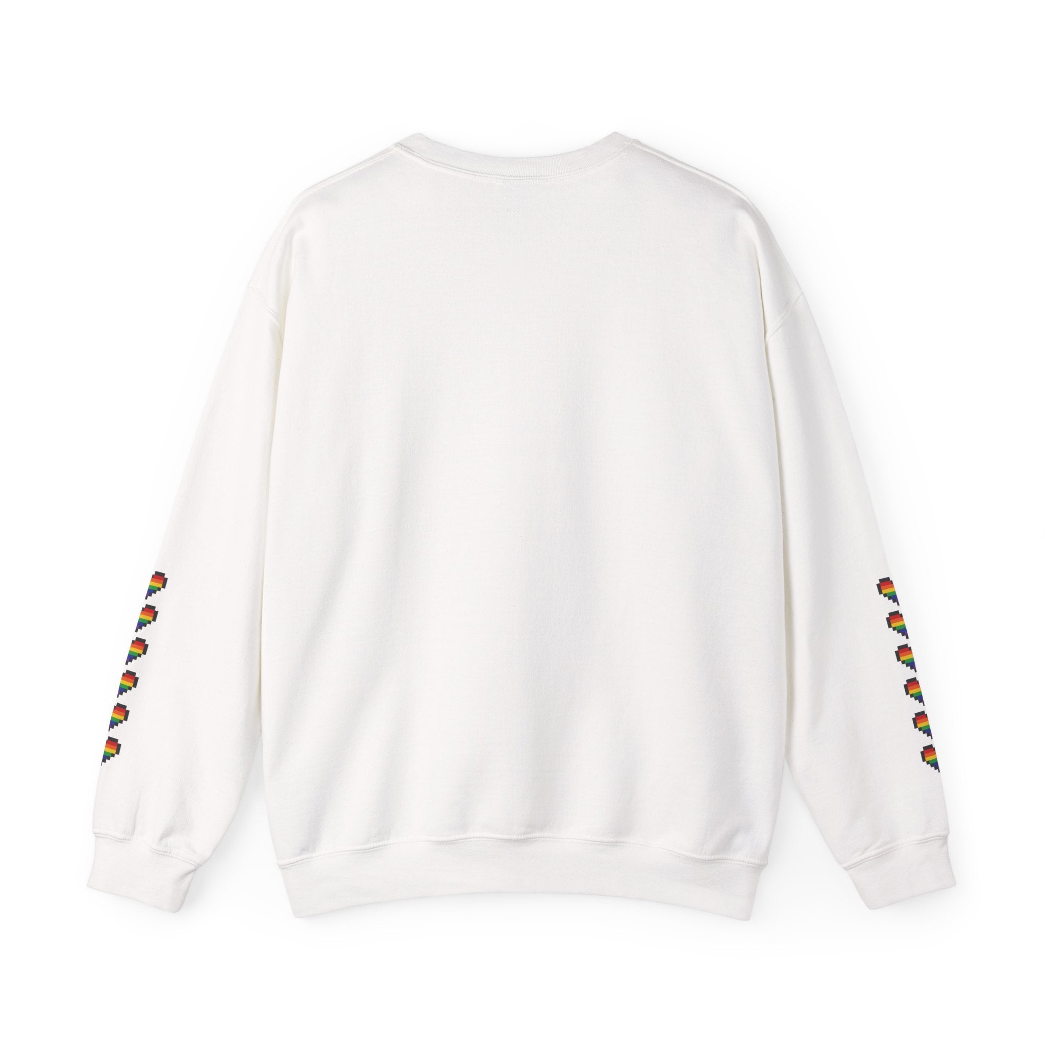 Pixel Pride Heart Rainbow Crewneck Sweatshirt