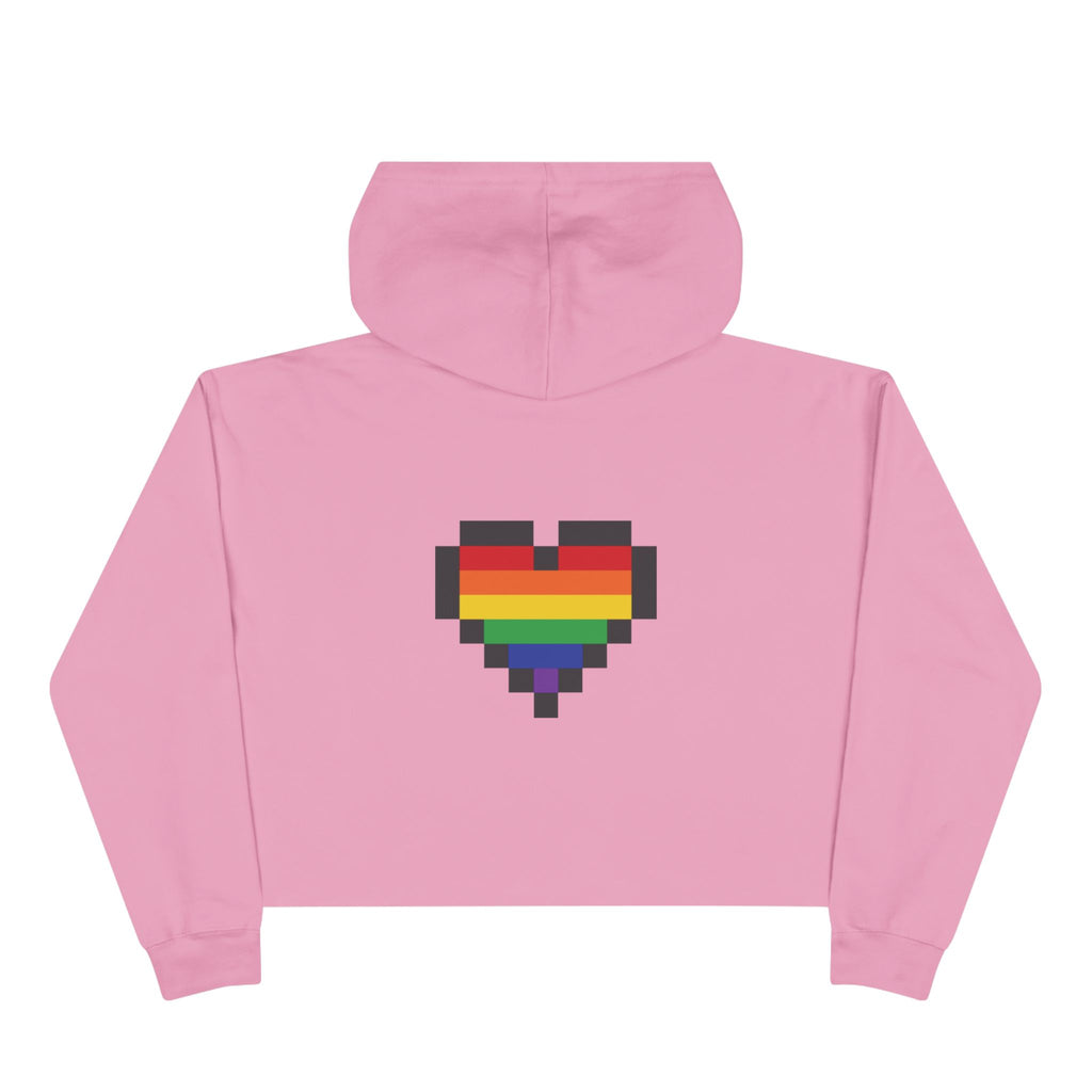 Cropped Hoodie — Pixel Pride Heart