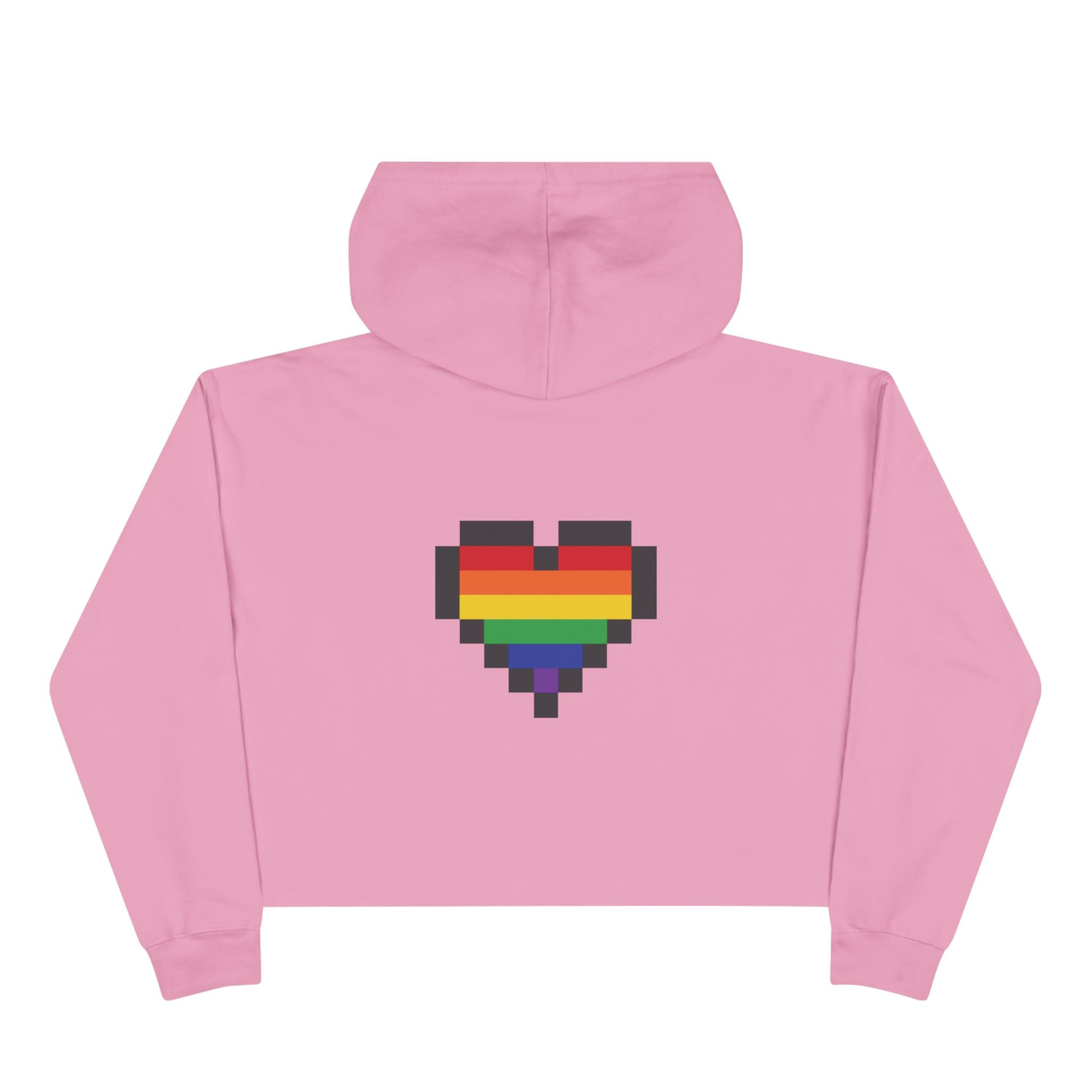 Cropped Hoodie — Pixel Pride Heart
