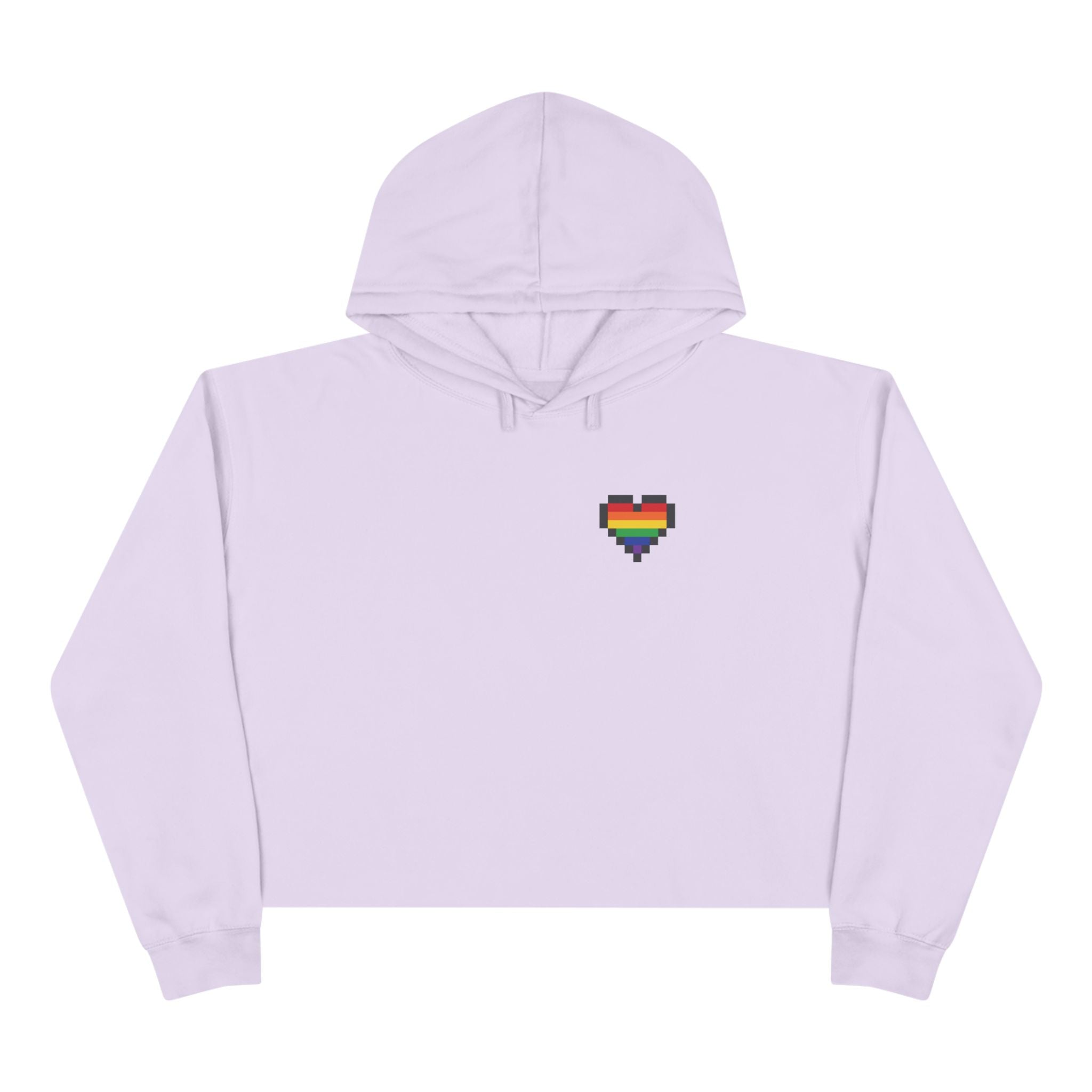 Cropped Hoodie — Pixel Pride Heart
