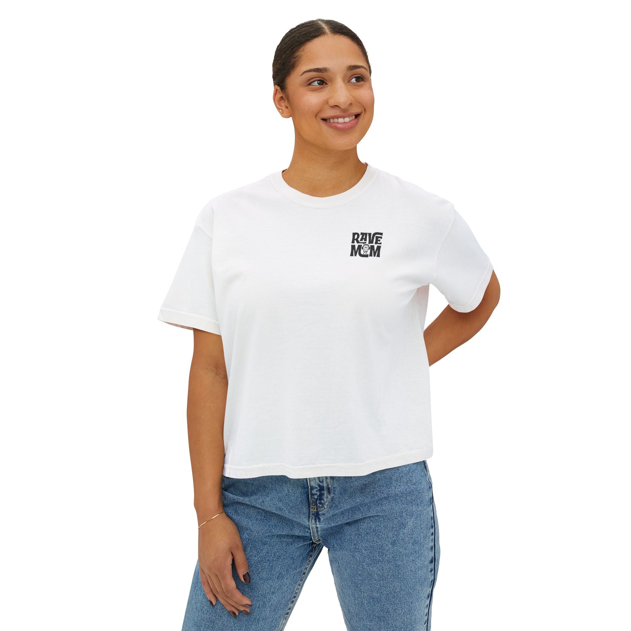 "Drink Water Babe" Boxy Tee — Women's Retro Graphic Crop T‑Shirt