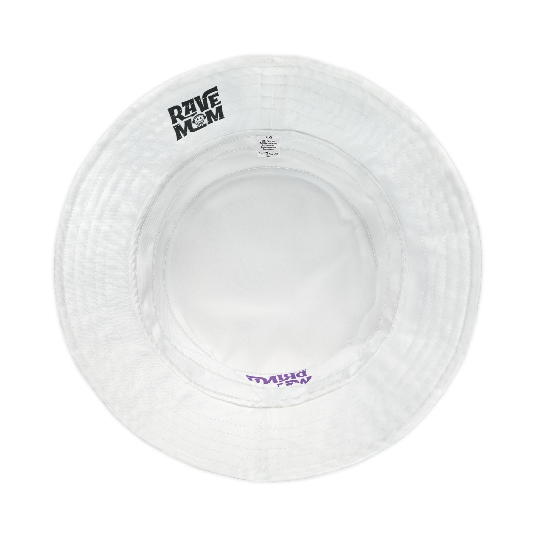 "Drink Water Babe" — Bucket Hat — White/Purple