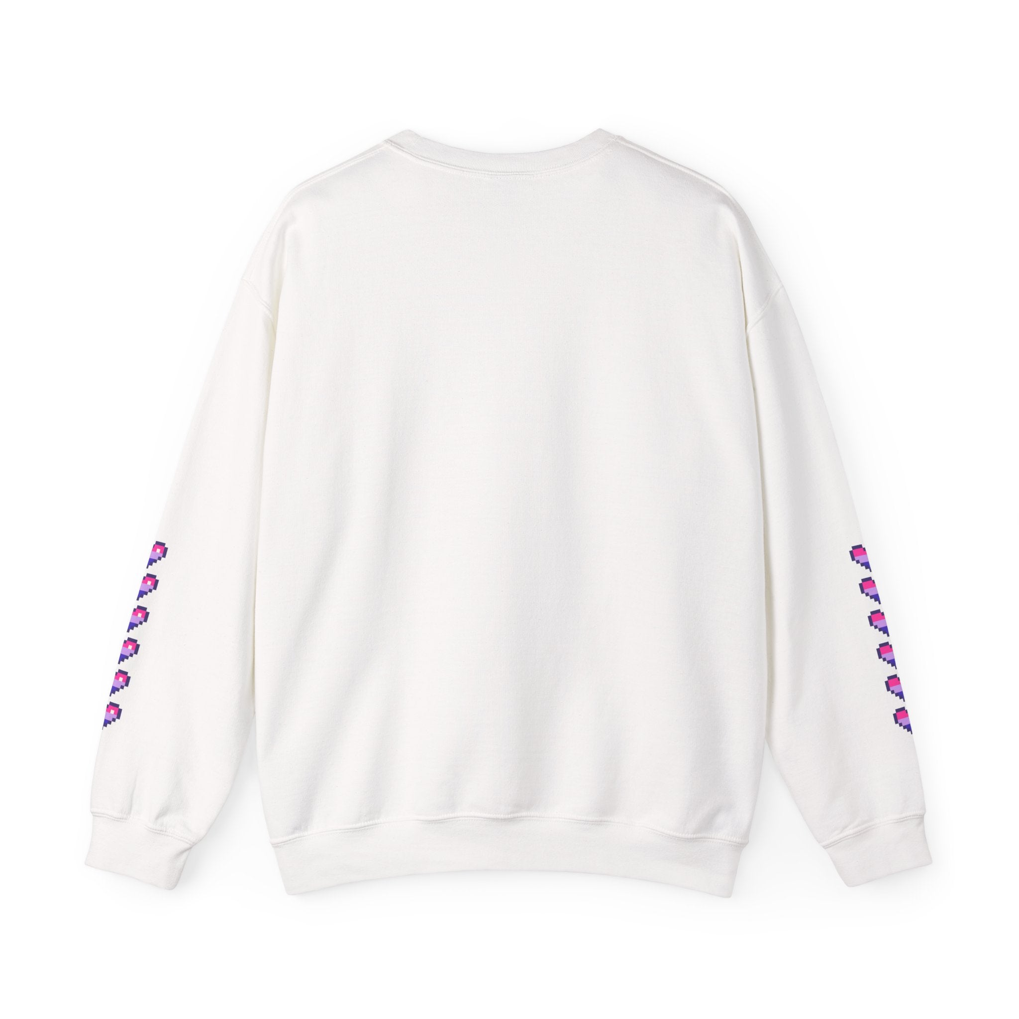 Pixel Bi Pride Heart Crewneck Sweatshirt