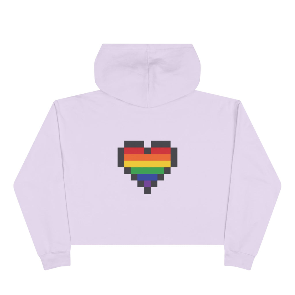 Cropped Hoodie — Pixel Pride Heart
