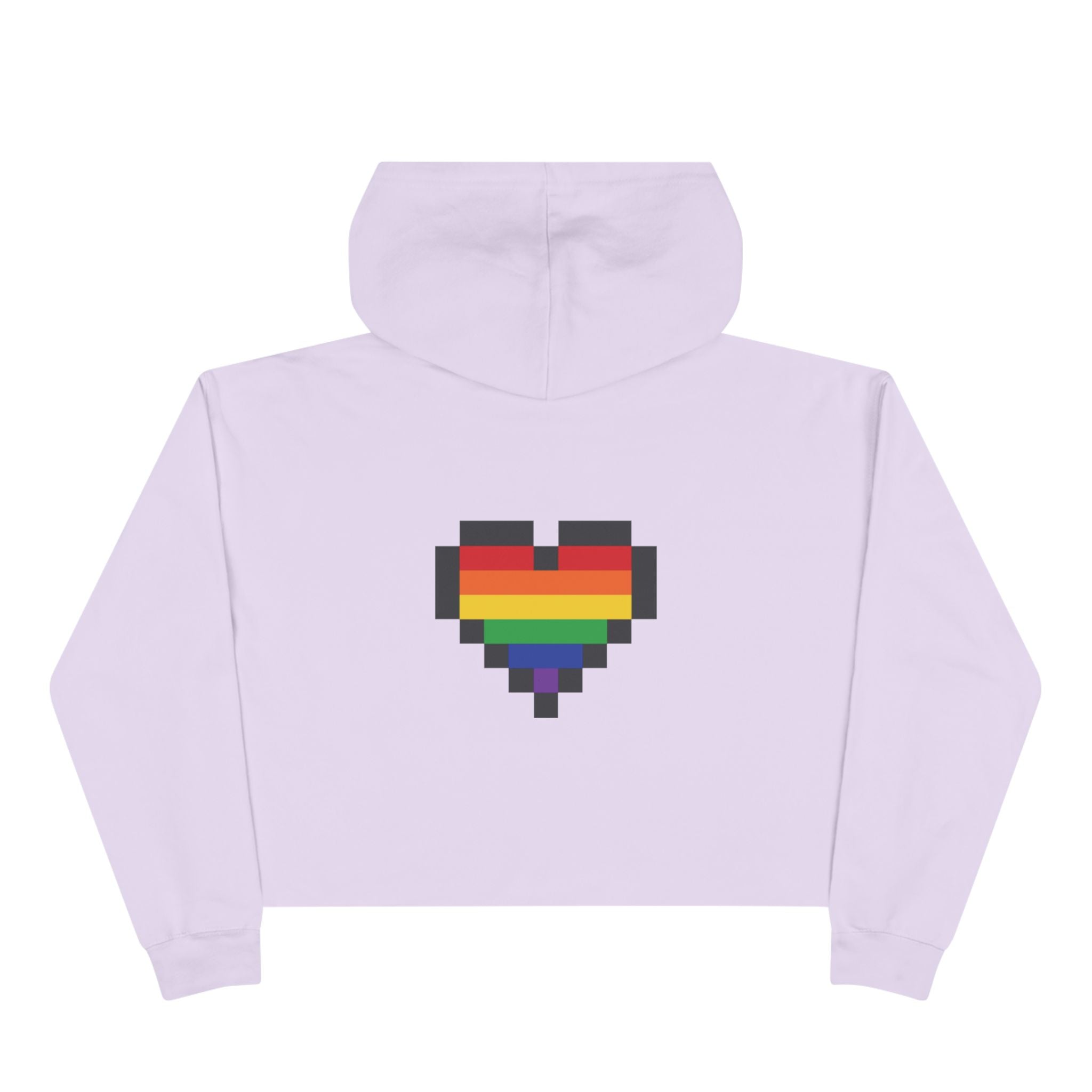 Cropped Hoodie — Pixel Pride Heart