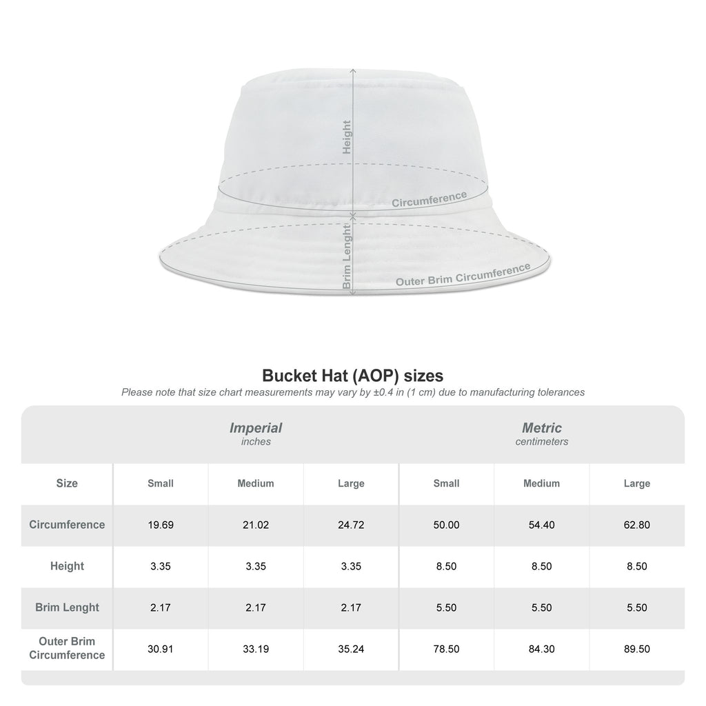 "Drink Water Bruh" — Bucket Hat — Blue Optical Illusion Print