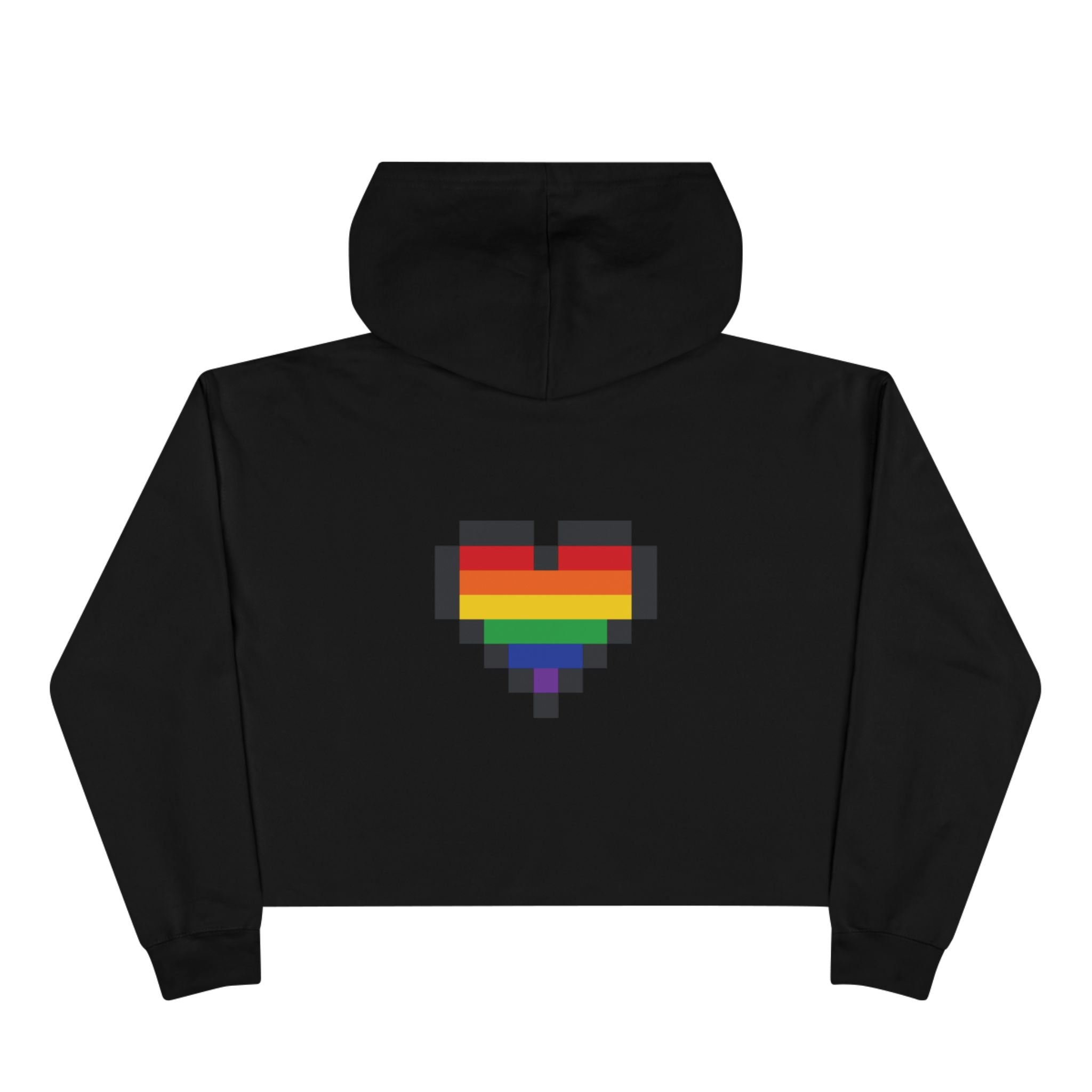 Cropped Hoodie — Pixel Pride Heart