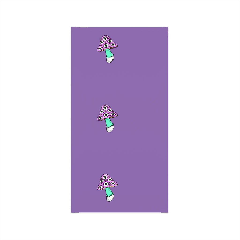 Mushroom Pattern Neck Gaiter — Purple Psychedelic Lightweight Face Scarf