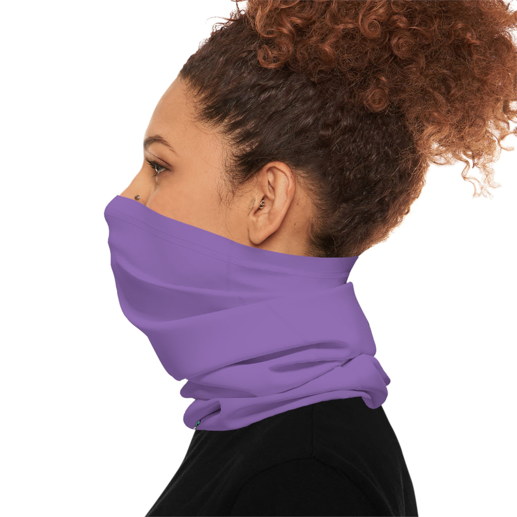 Mushroom Pattern Neck Gaiter — Purple Psychedelic Lightweight Face Scarf
