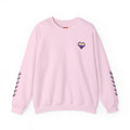 Pixel Non Binary Pride Heart Rainbow Crewneck Sweatshirt